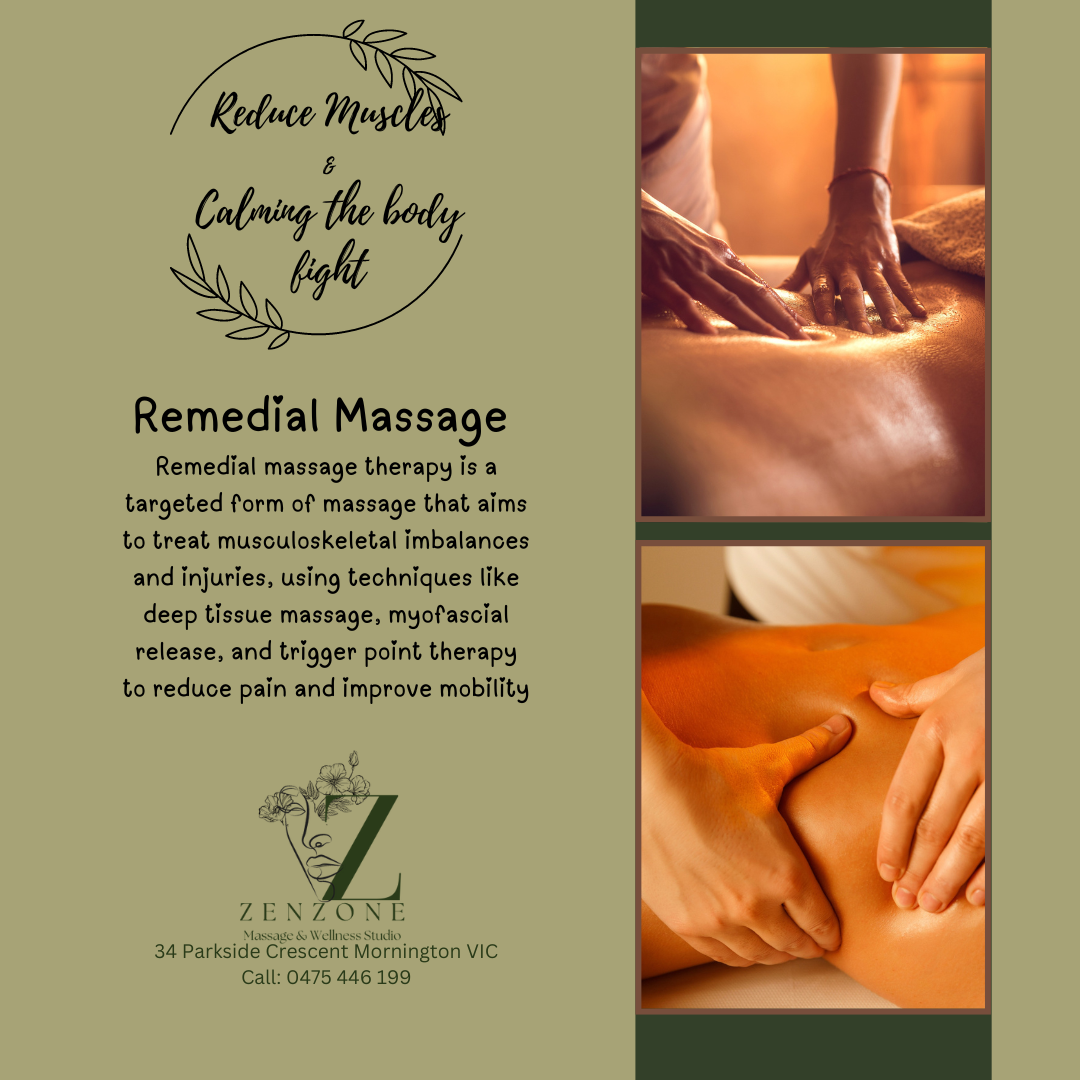 Reduce Muscles & Calming The Body's Fight: Remedial Massage